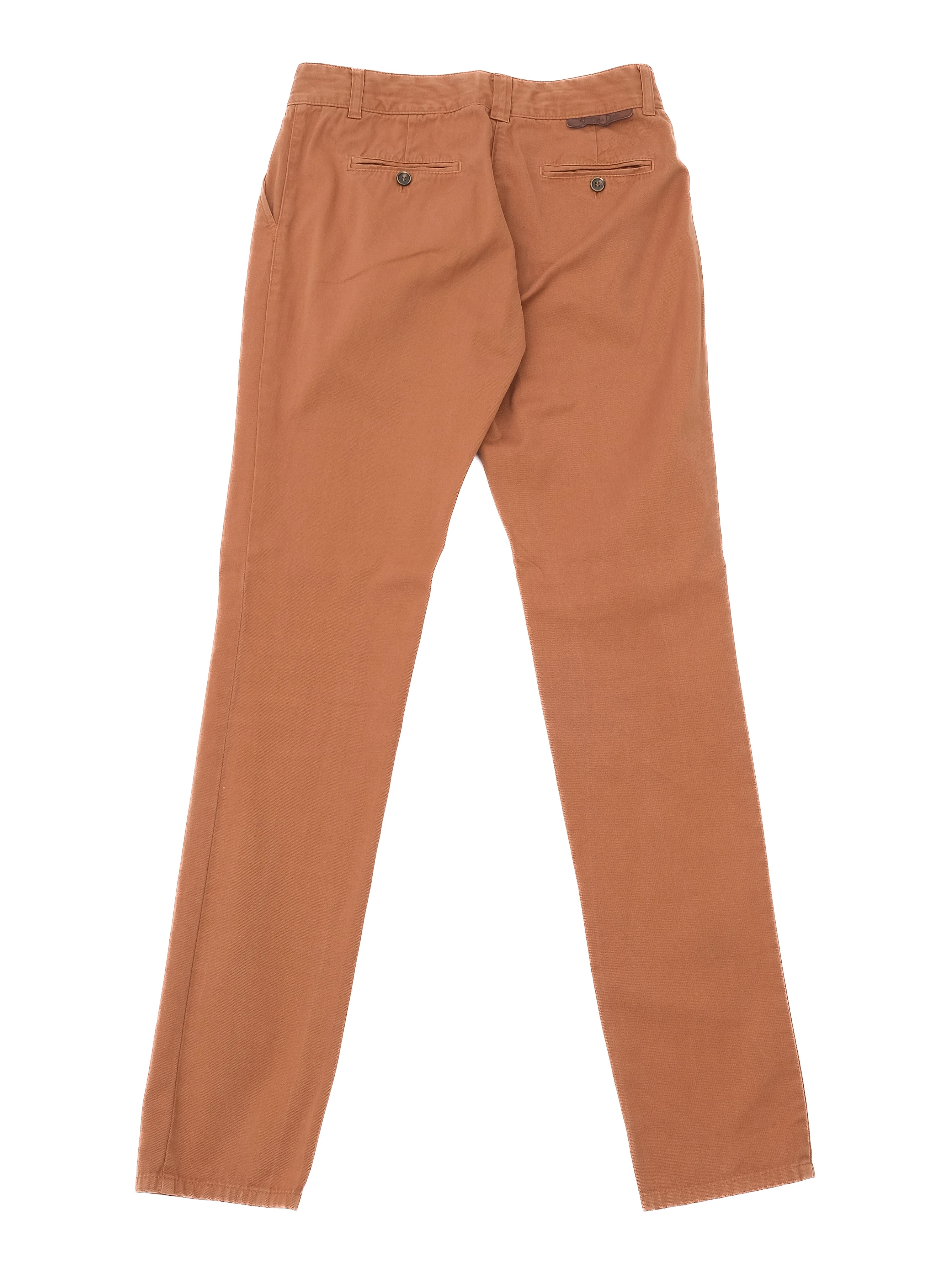 Massimo Dutti Orange Cotton Trousers — 3