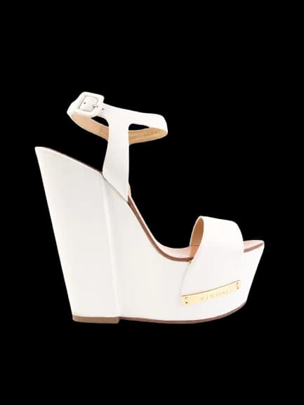 Vicini White Leather Sandals — photo 1