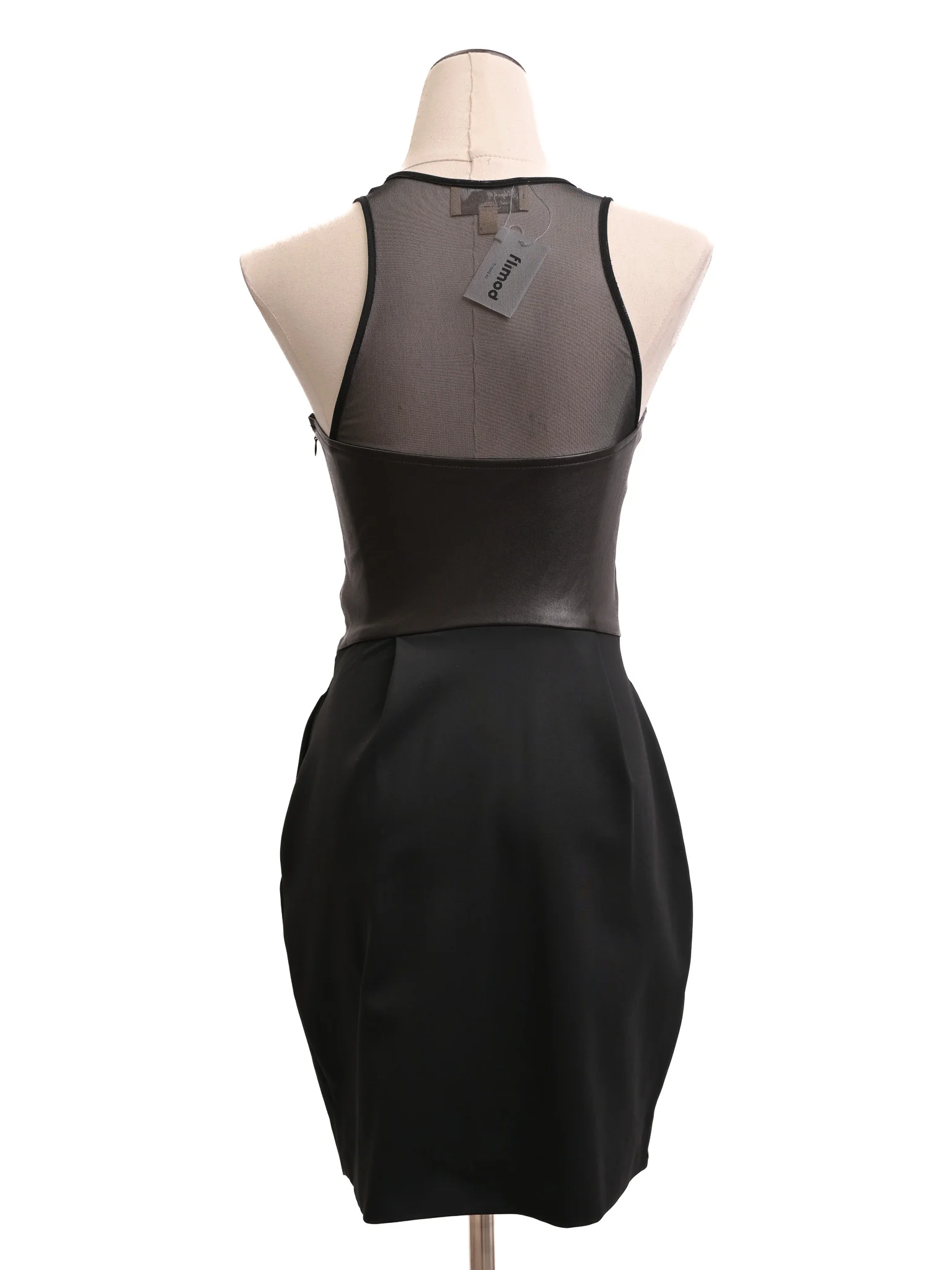 Elizabeth and James Black Nylon Mini Dress — 2