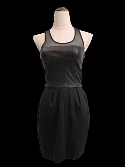 Elizabeth and James Black Nylon Mini Dress