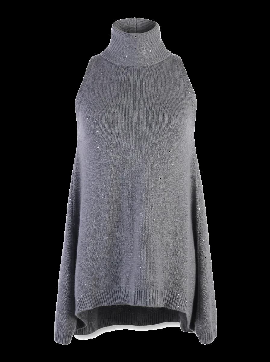 Brunello Cucinelli Blue Cashmere Turtleneck — photo 1