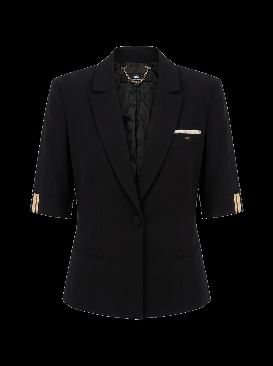 Elisabetta Franchi Black Polyester Blazer