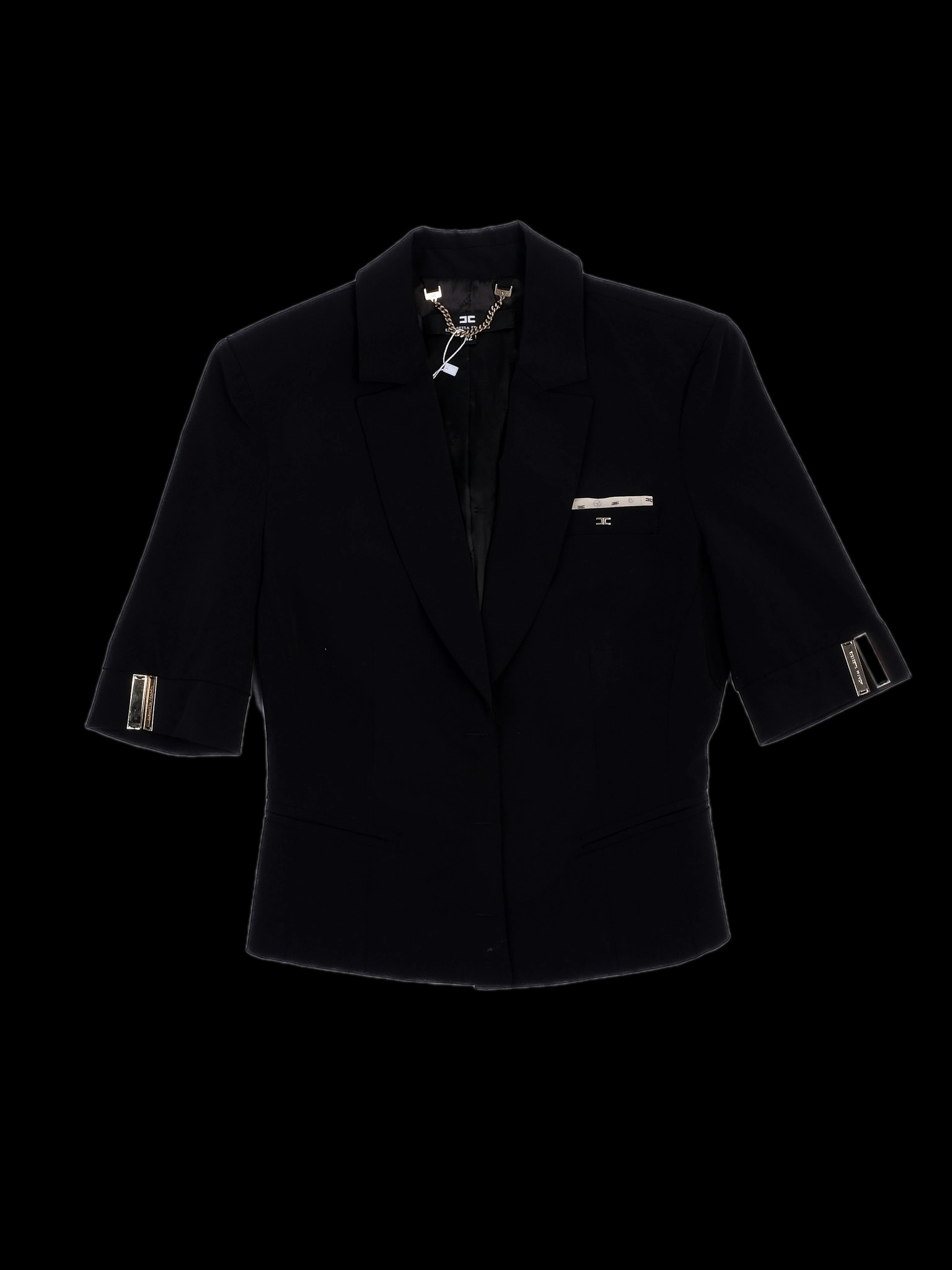 Elisabetta Franchi Black Polyester Blazer — 1