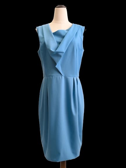 BGN First Blue Polyester Sleeveless Dress