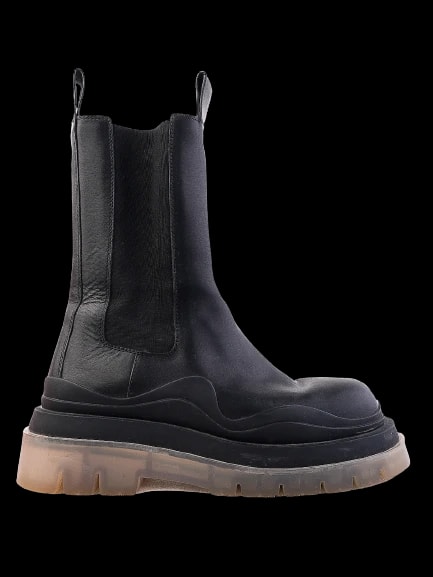 Bottega Veneta Black Leather Boots — 1