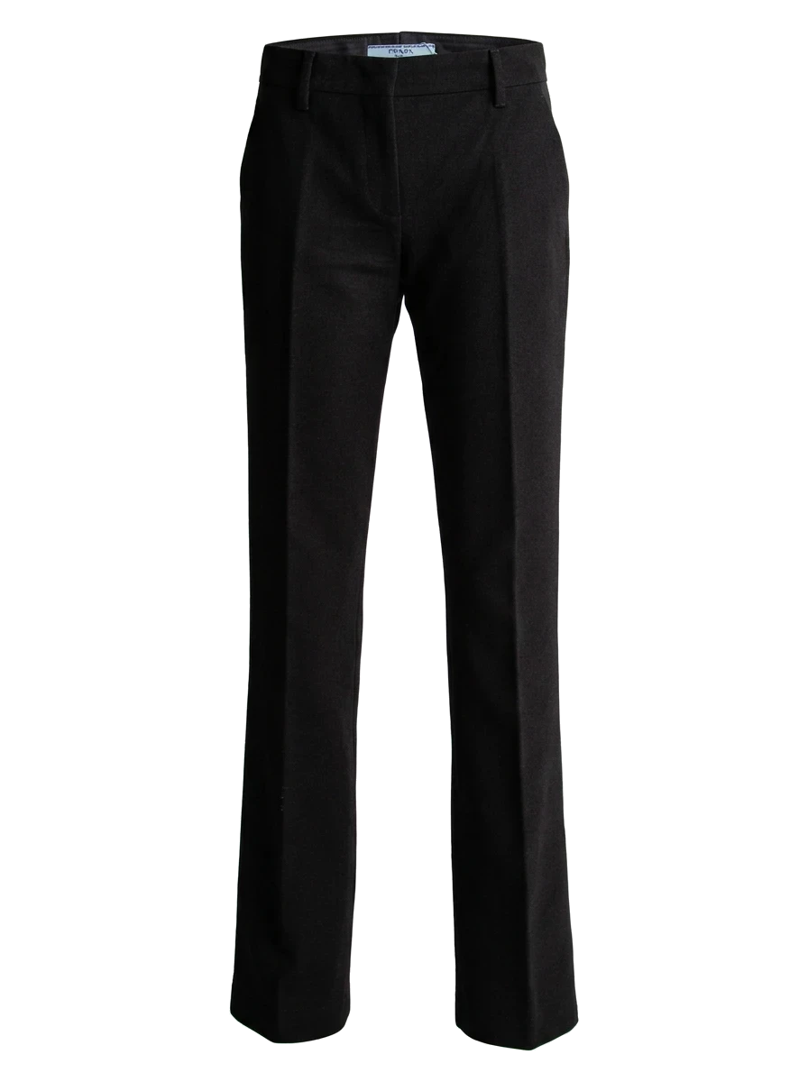 Prada Black Polyester Tailored Trousers — 1