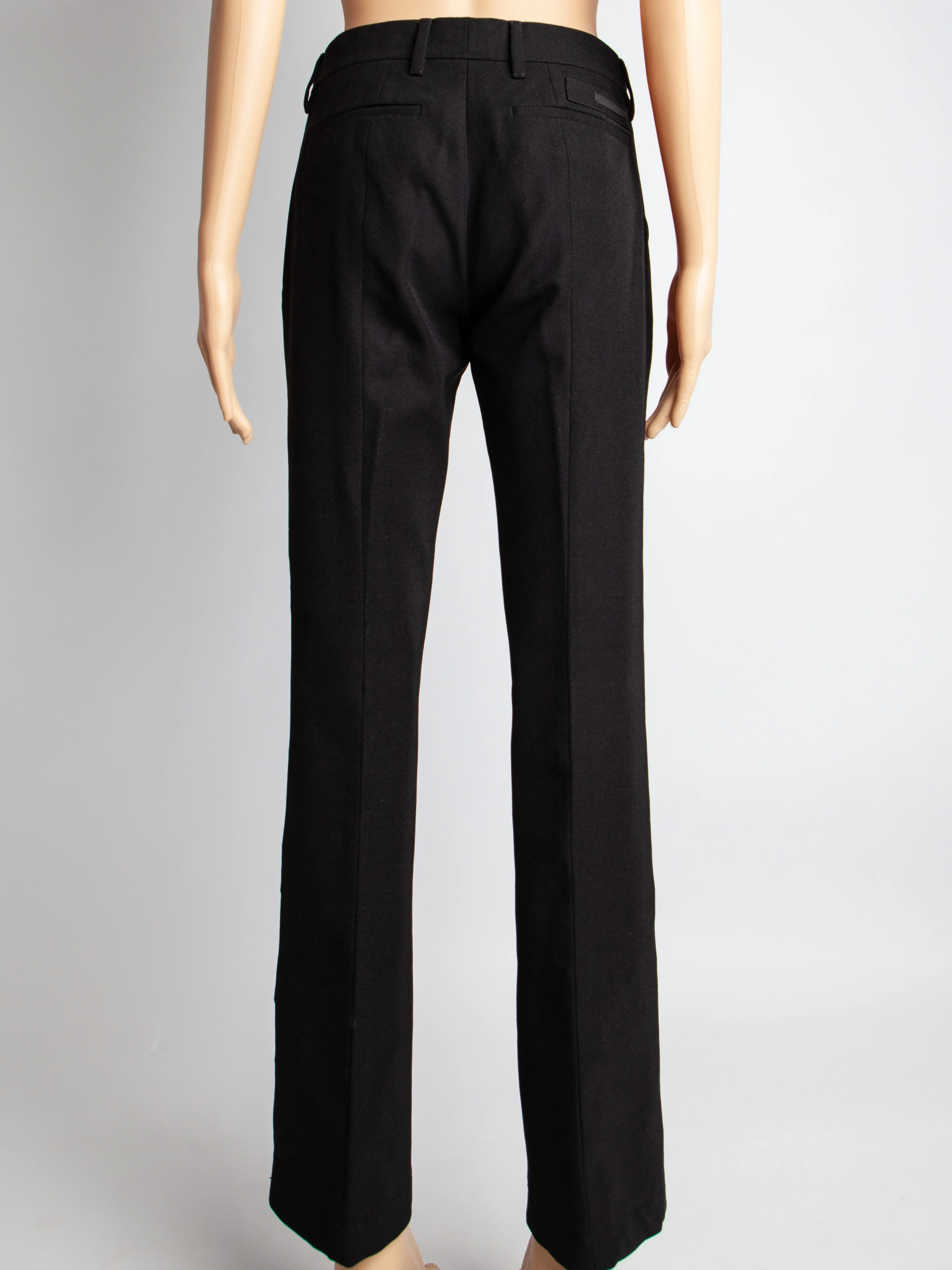 Prada Black Polyester Tailored Trousers — 2