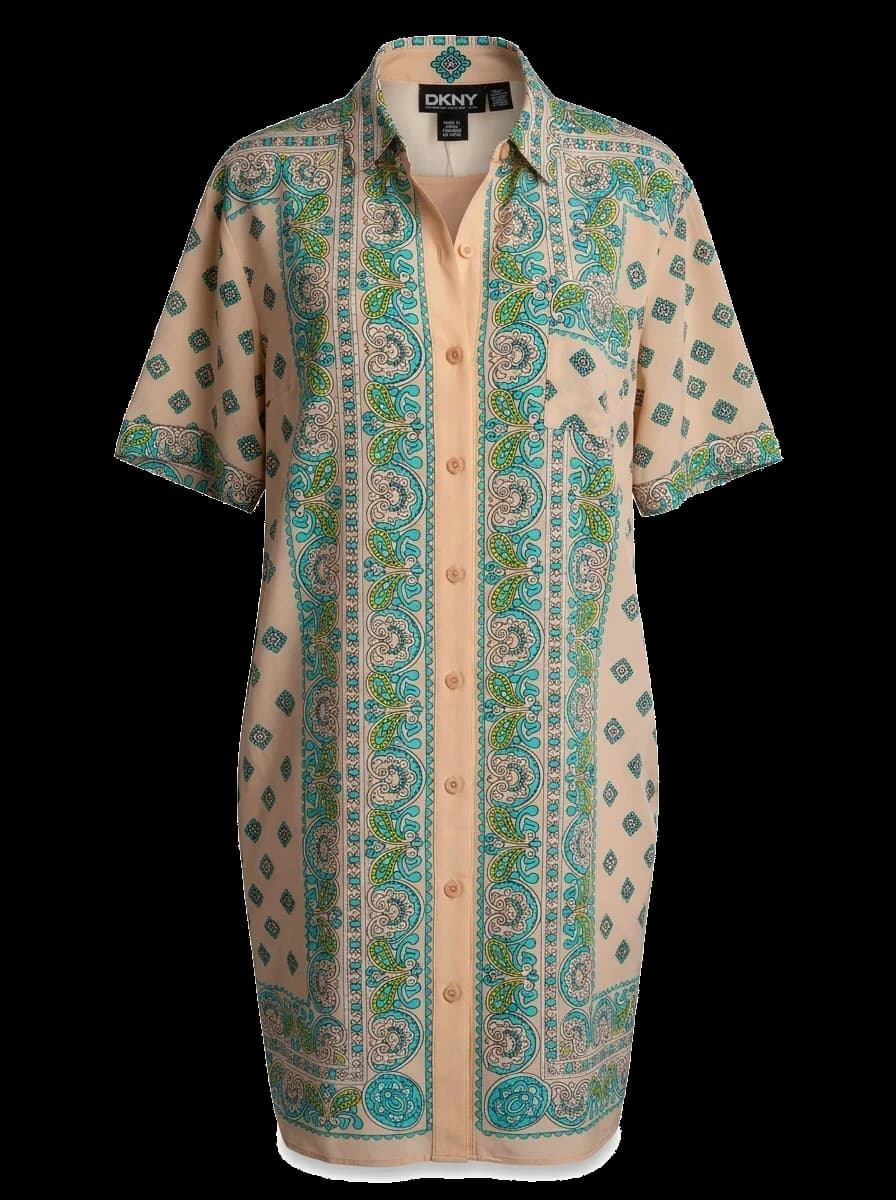 DKNY White Silk Casual Dress