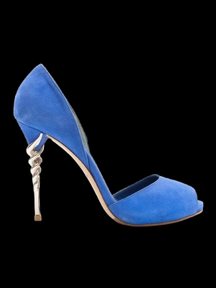 Lesilla Blue Leather Pumps — 1