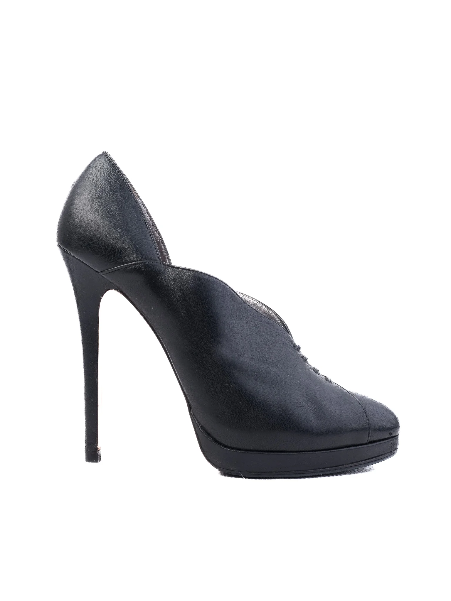 Casadei Black Leather Ankle Boots — 3