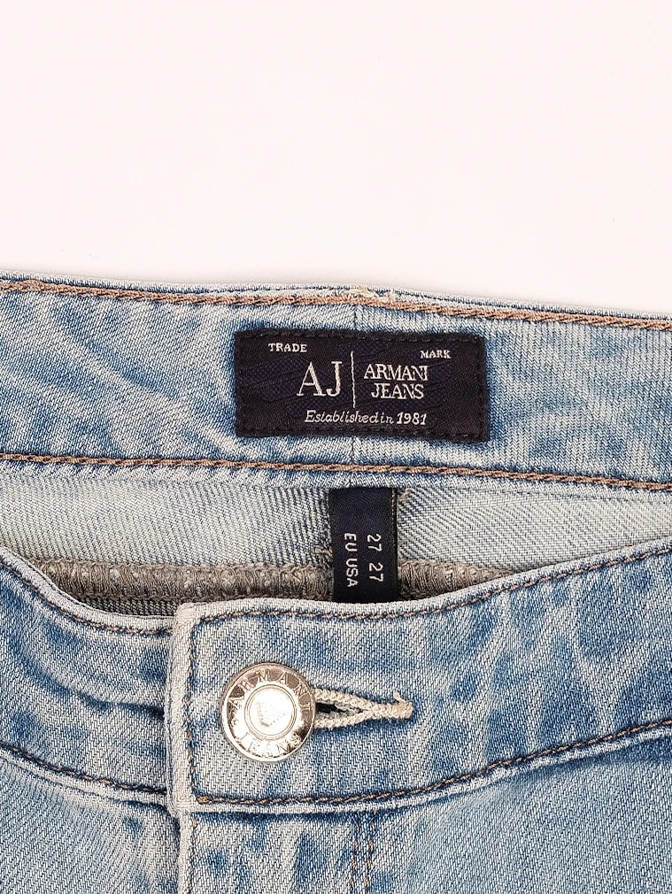 Armani Jeans Blue Cotton Skinny Jeans — 3