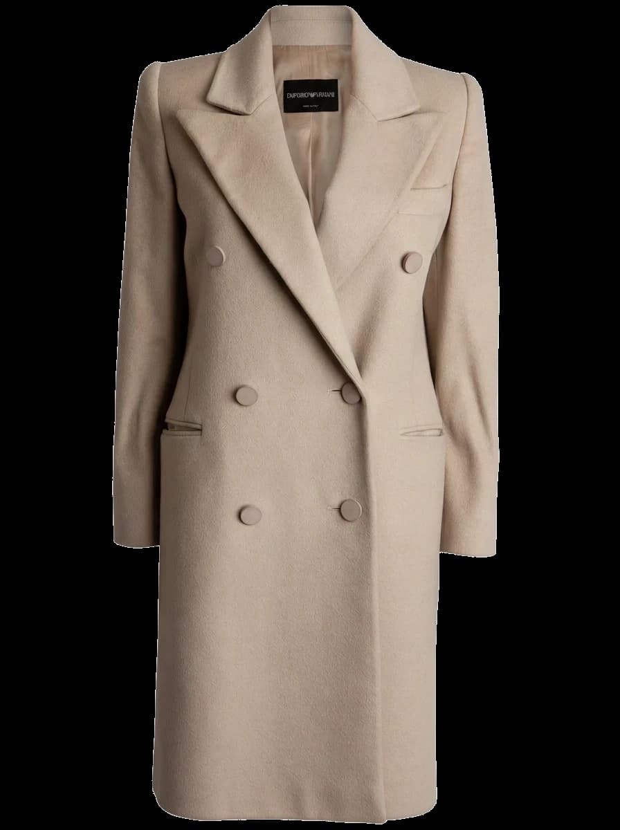 Emporio Armani White Cashmere Coat