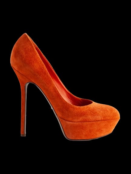 Sergio Rossi Orange Genuine suede High Heel Pumps