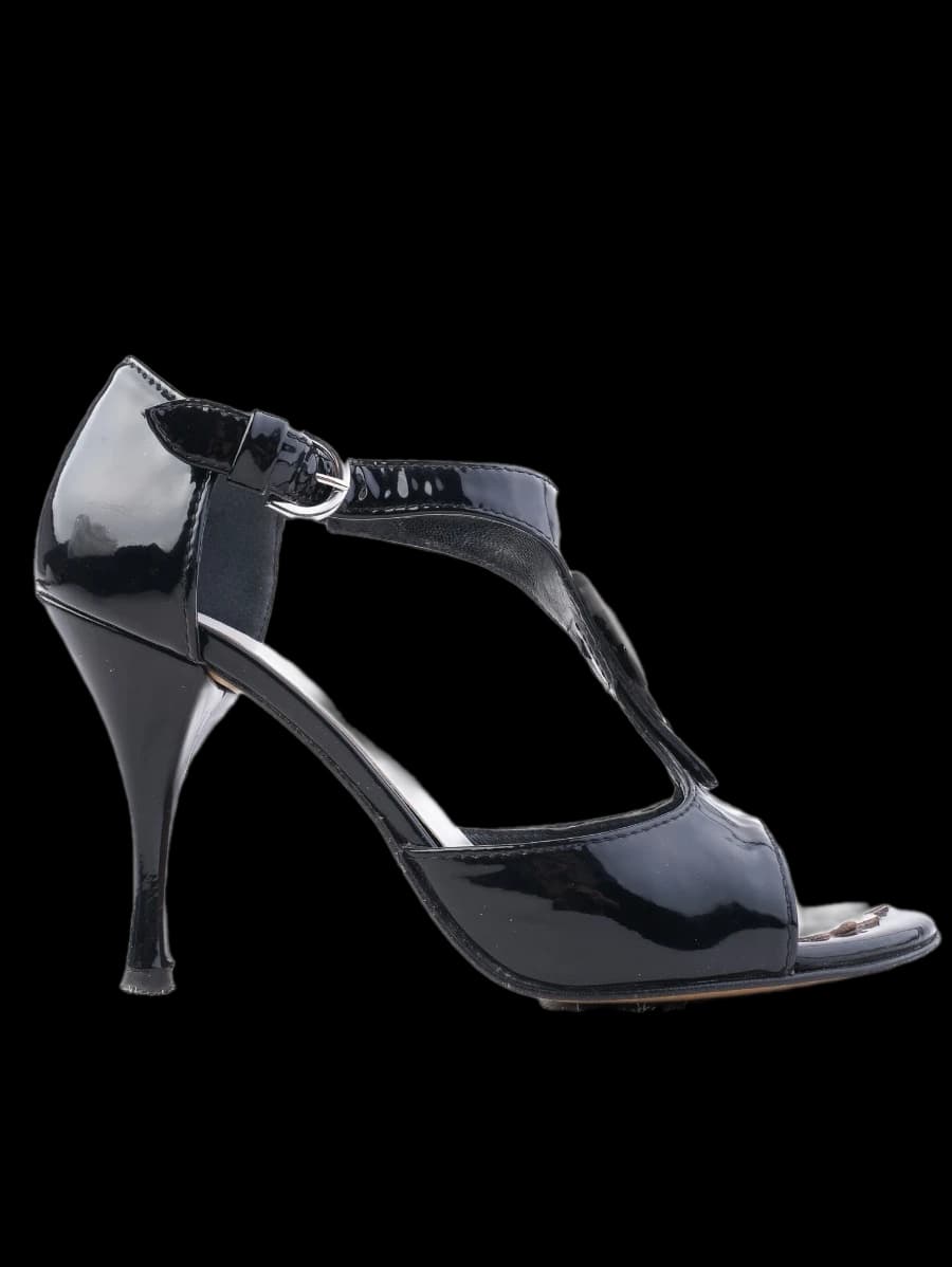 Love Moschino Black Leather Sandals