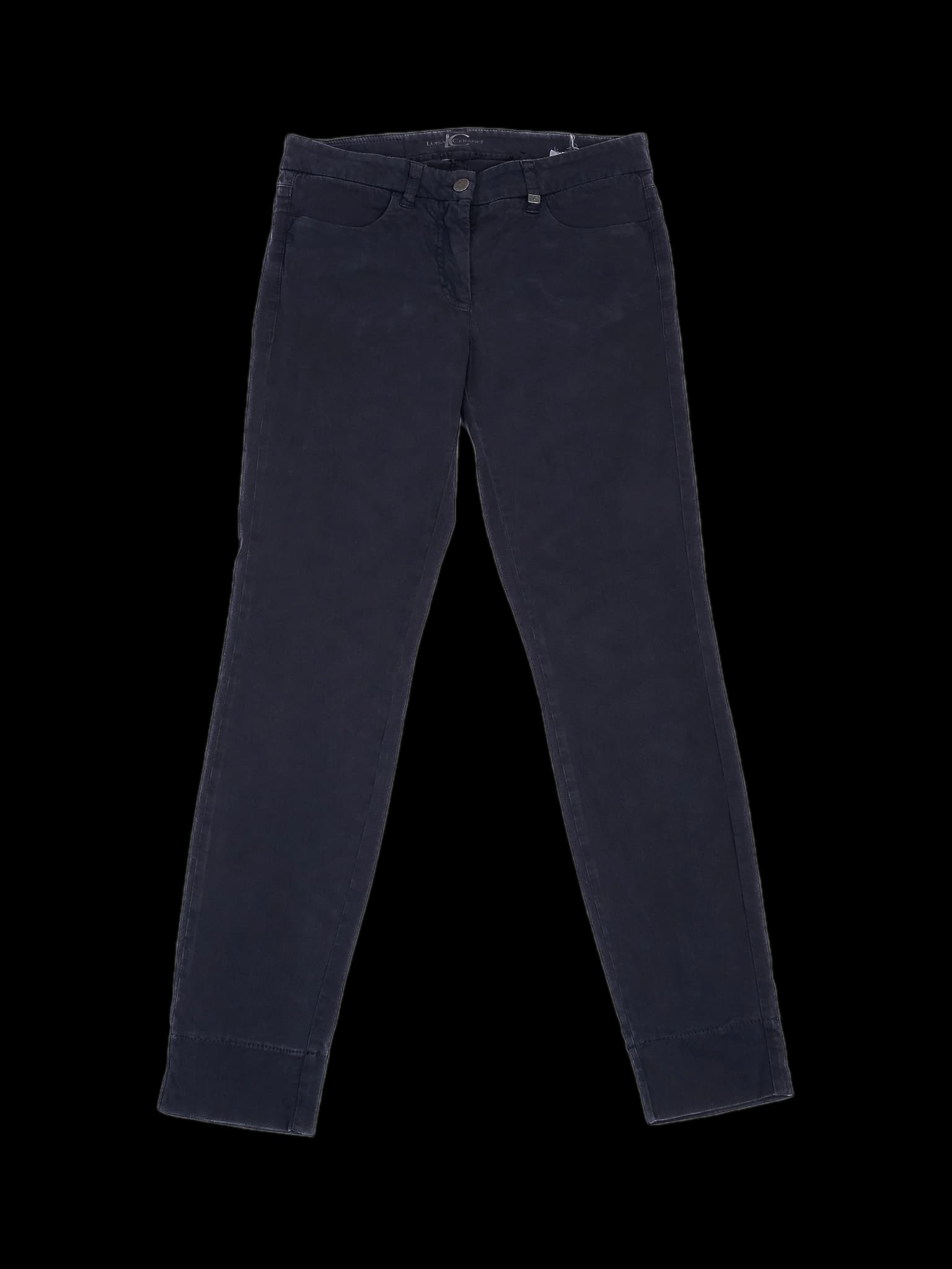 Luisa Cerano Gray Cotton Casual Trousers