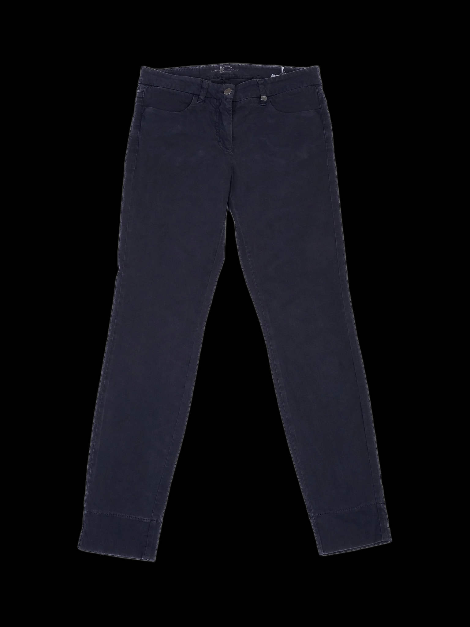 Luisa Cerano Gray Cotton Casual Trousers — 1