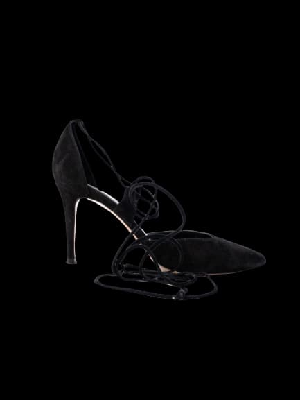 Fabio Rusconi Black Leather Low Heel Sandals