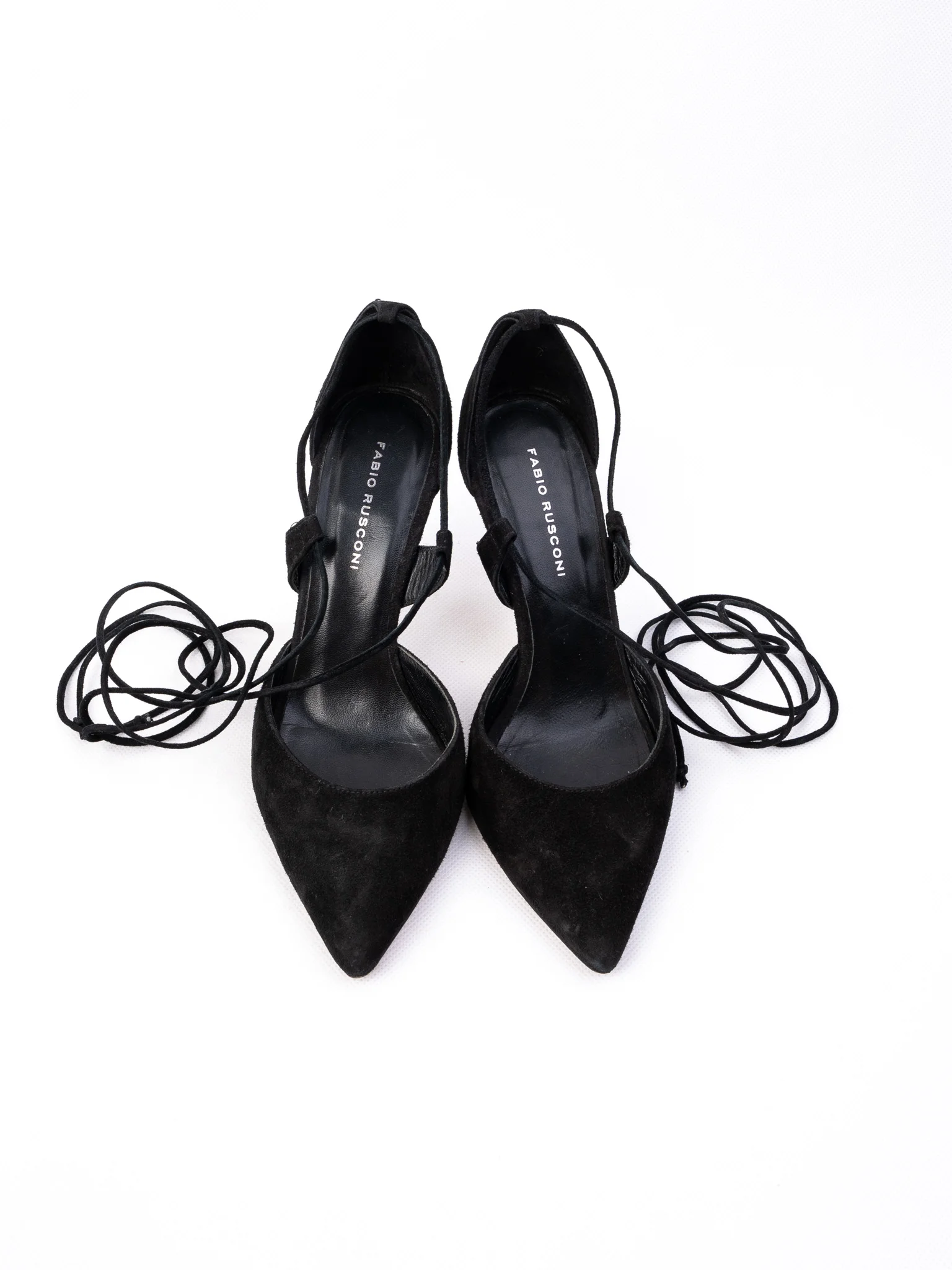Fabio Rusconi Black Leather Low Heel Sandals — 2