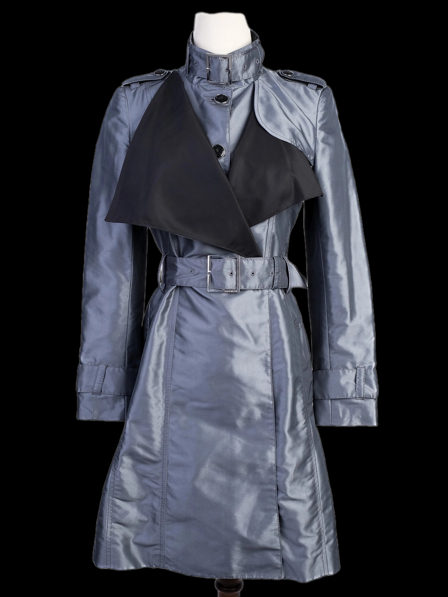 Karen Millen Gray Polyester Trench Coat — 3