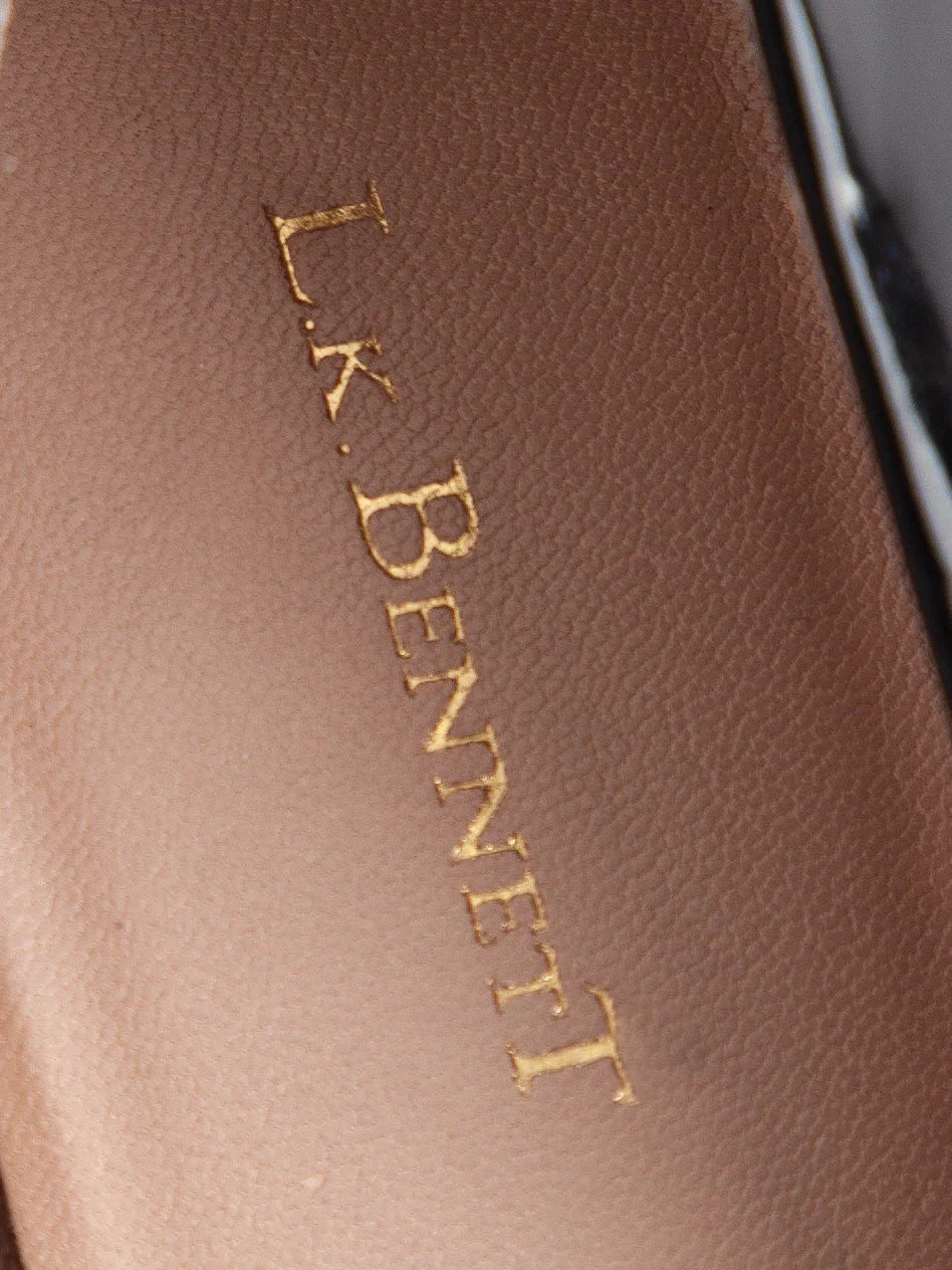 L.K.Bennett Black Leather Low Heel Pumps — 3