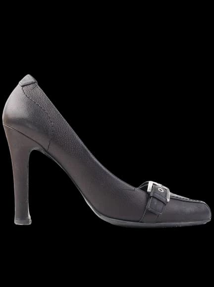 Ferre Black Leather Pumps