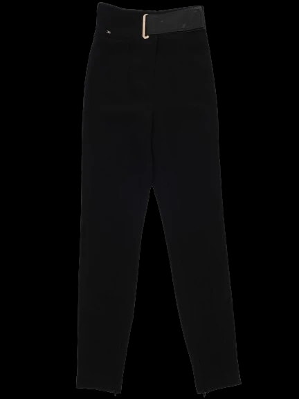 Elisabetta Franchi Black Viscose Trousers — 2