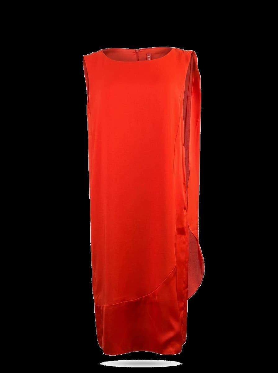 Armani Jeans Red Polyester Sleeveless Dress — photo 1