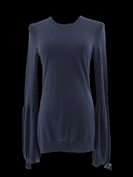 Burberry Blue Silk Sweater — 2