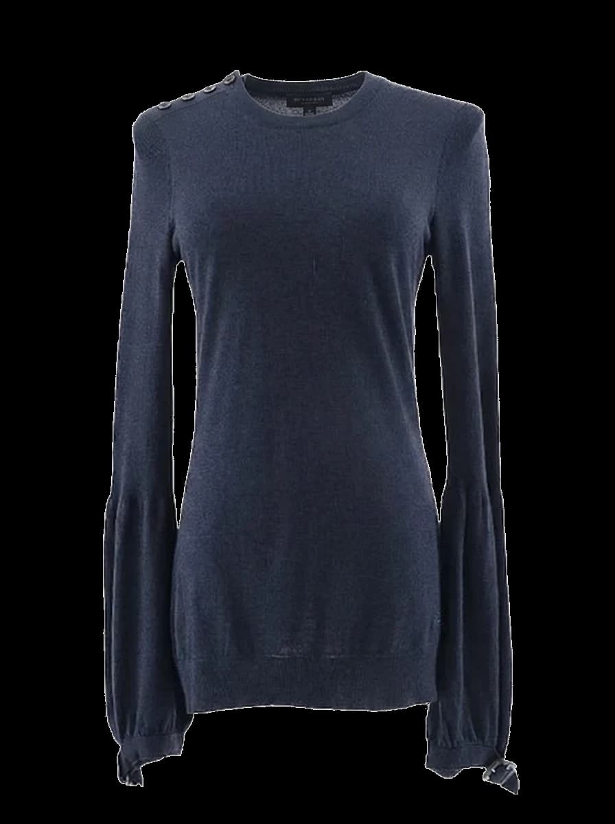 Burberry Blue Silk Sweater — photo 1