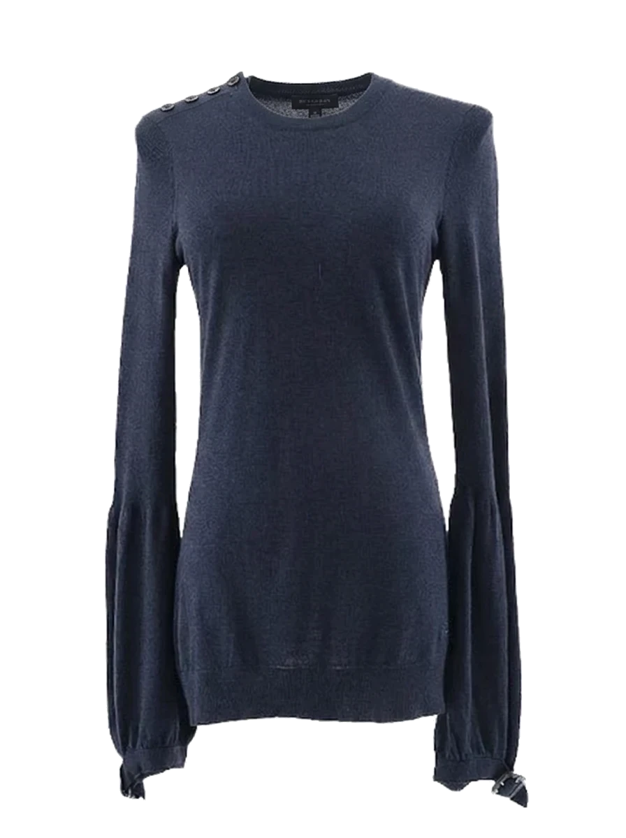 Burberry Blue Silk Sweater — 1