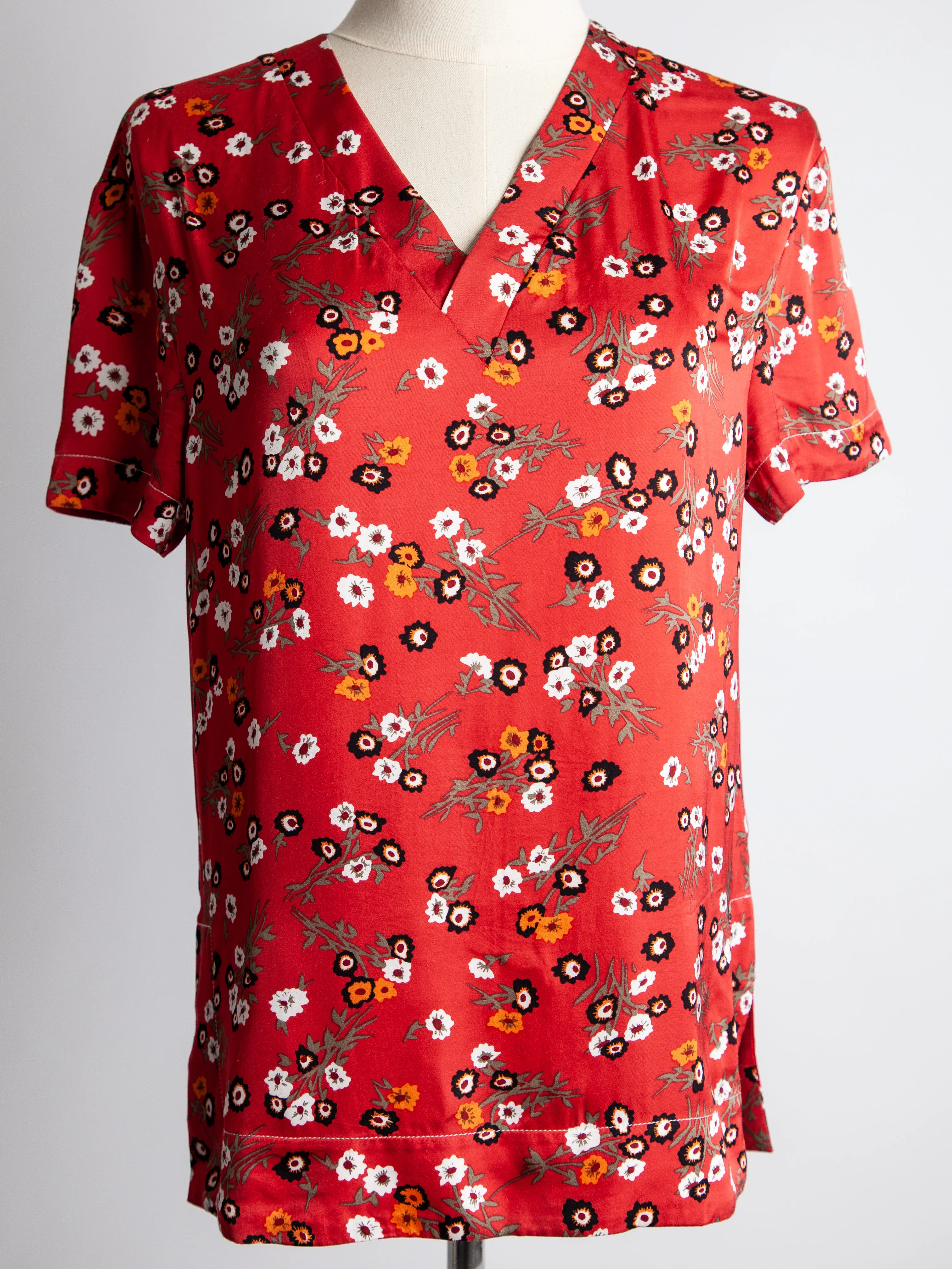 Maje Red Viscose Blouse — 2