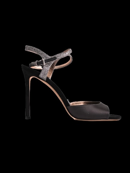 Jimmy Choo Black Leather High Heel Sandals — 1