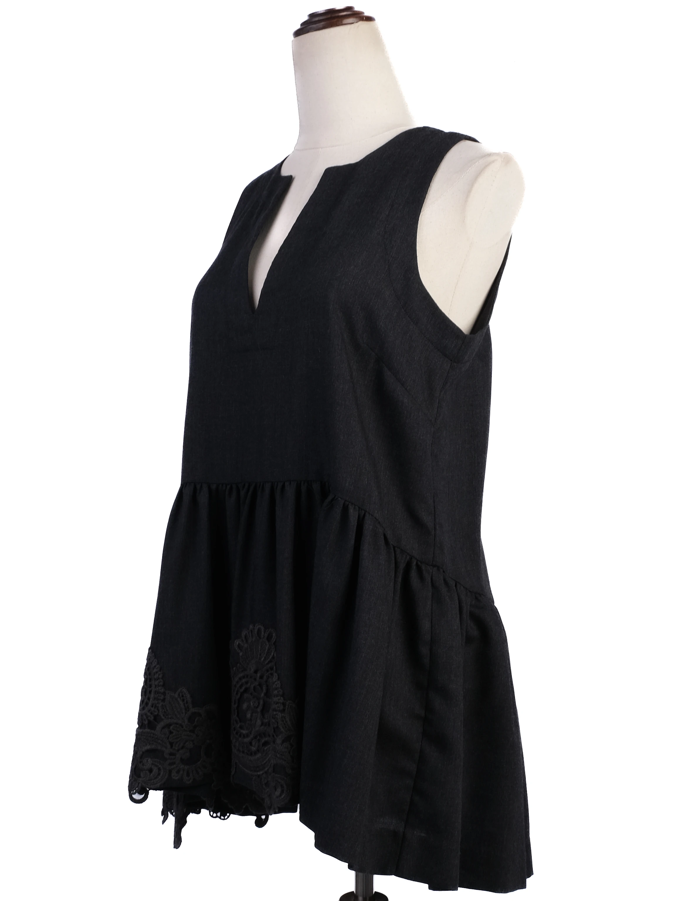 P.A.R.O.S.H. Gray Wool Cocktail Dress — 3