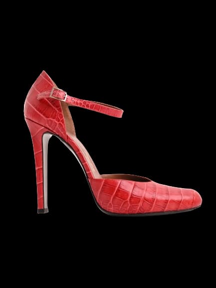 Ernesto Esposito Red Leather High Heel Sandals — photo 1