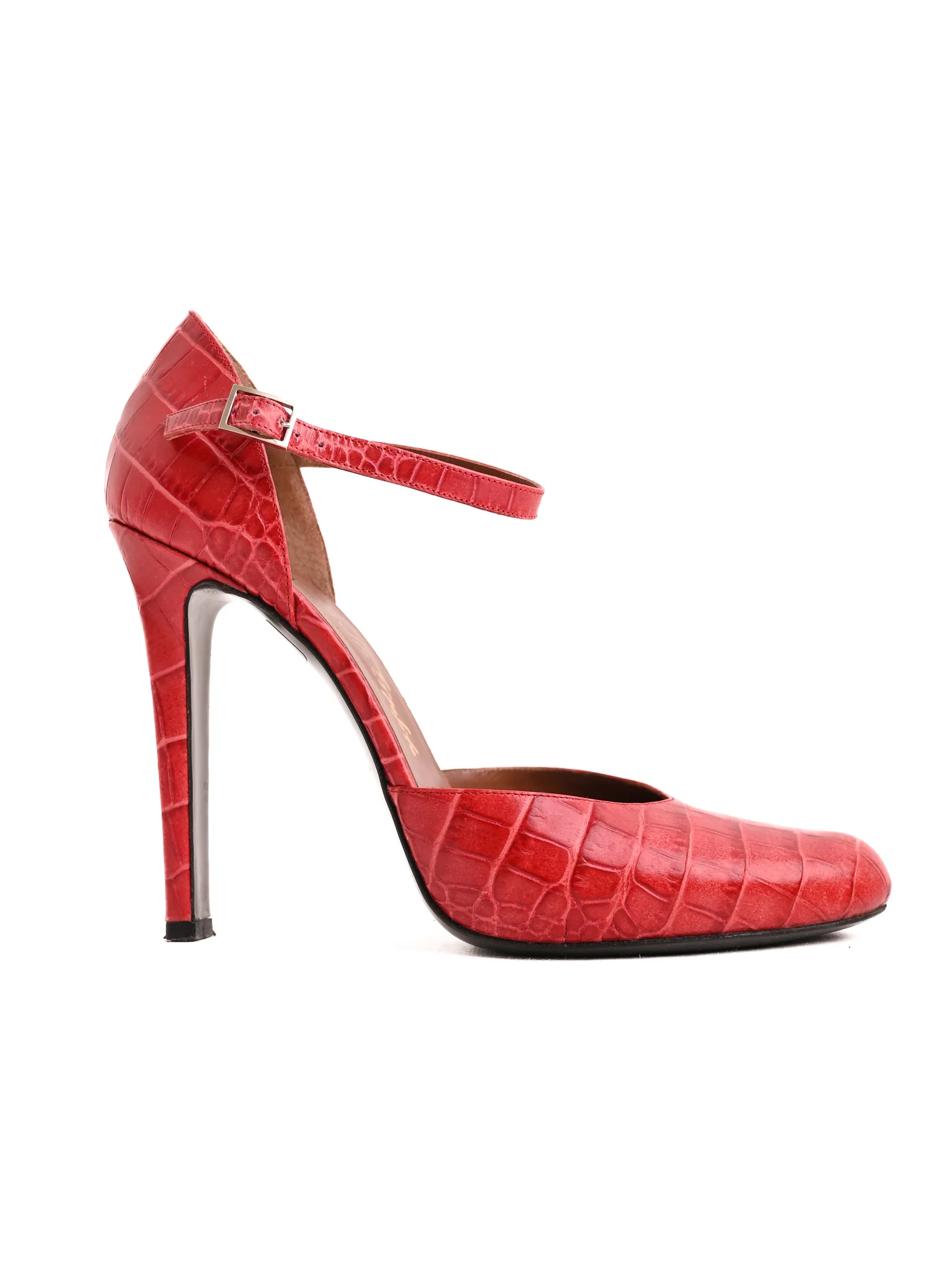 Ernesto Esposito Red Leather High Heel Sandals — 3
