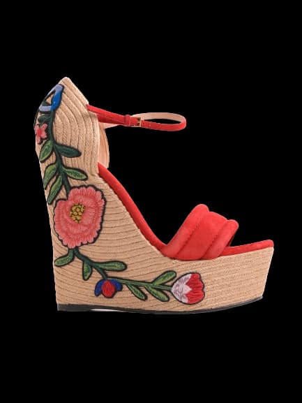 Gucci Red Genuine suede High Heel Sandals — photo 1