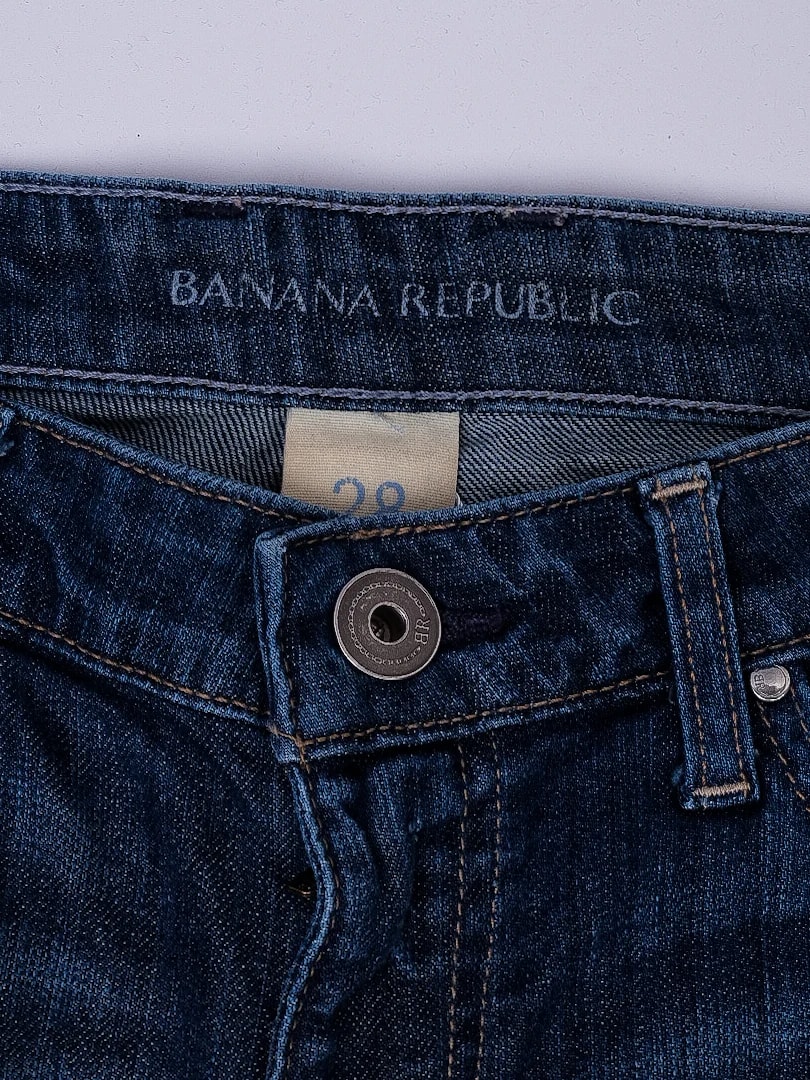 Banana Republic Blue Cotton Tapered Jeans — 2