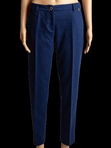 TWINSET Blue Polyester Casual Trousers — 1