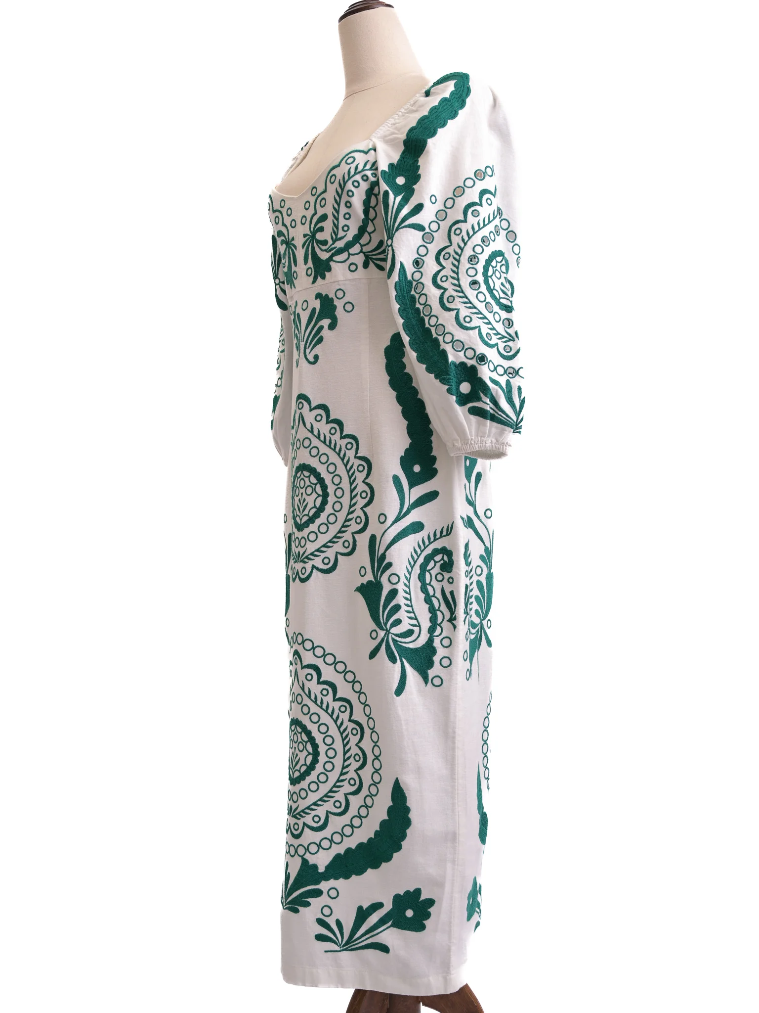 Uterque White Len Casual Dress — 2