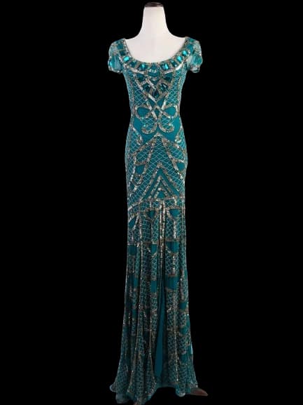 Temperley London Green Nylon Evening — photo 1