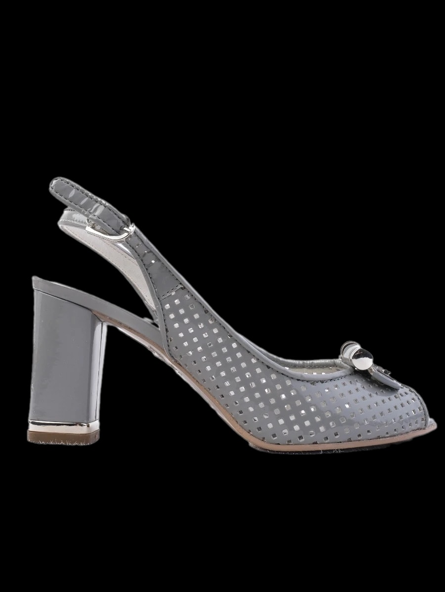 Giovanni Fabiani Gray Leather Sandals — 1