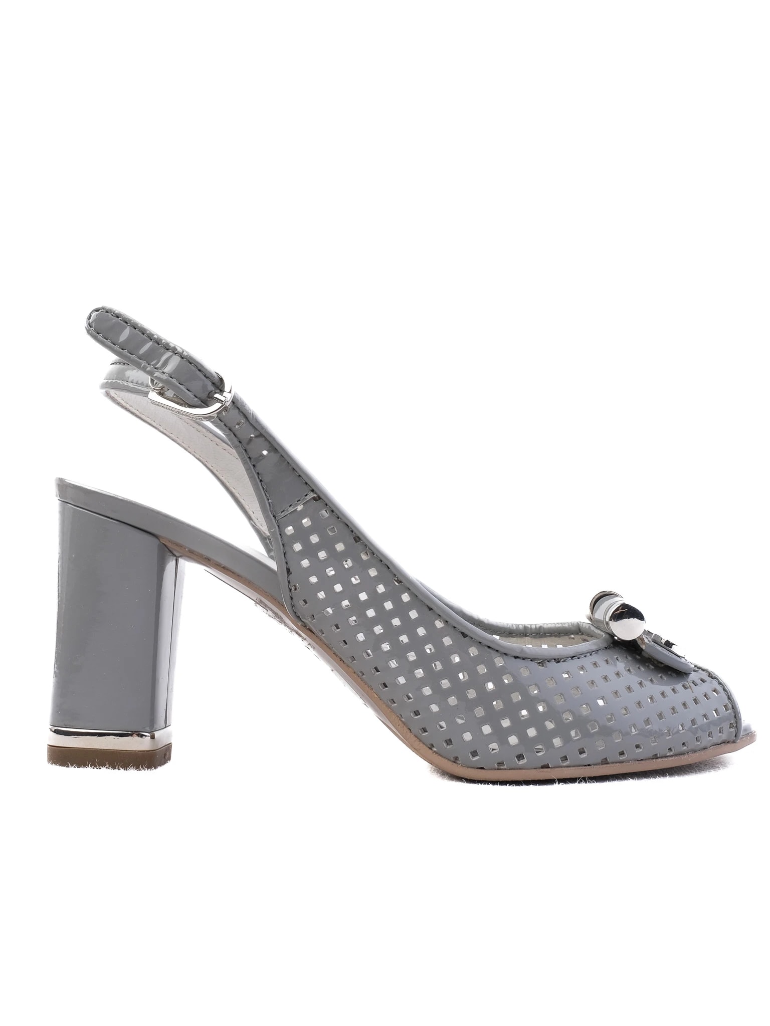 Giovanni Fabiani Gray Leather Sandals — 3
