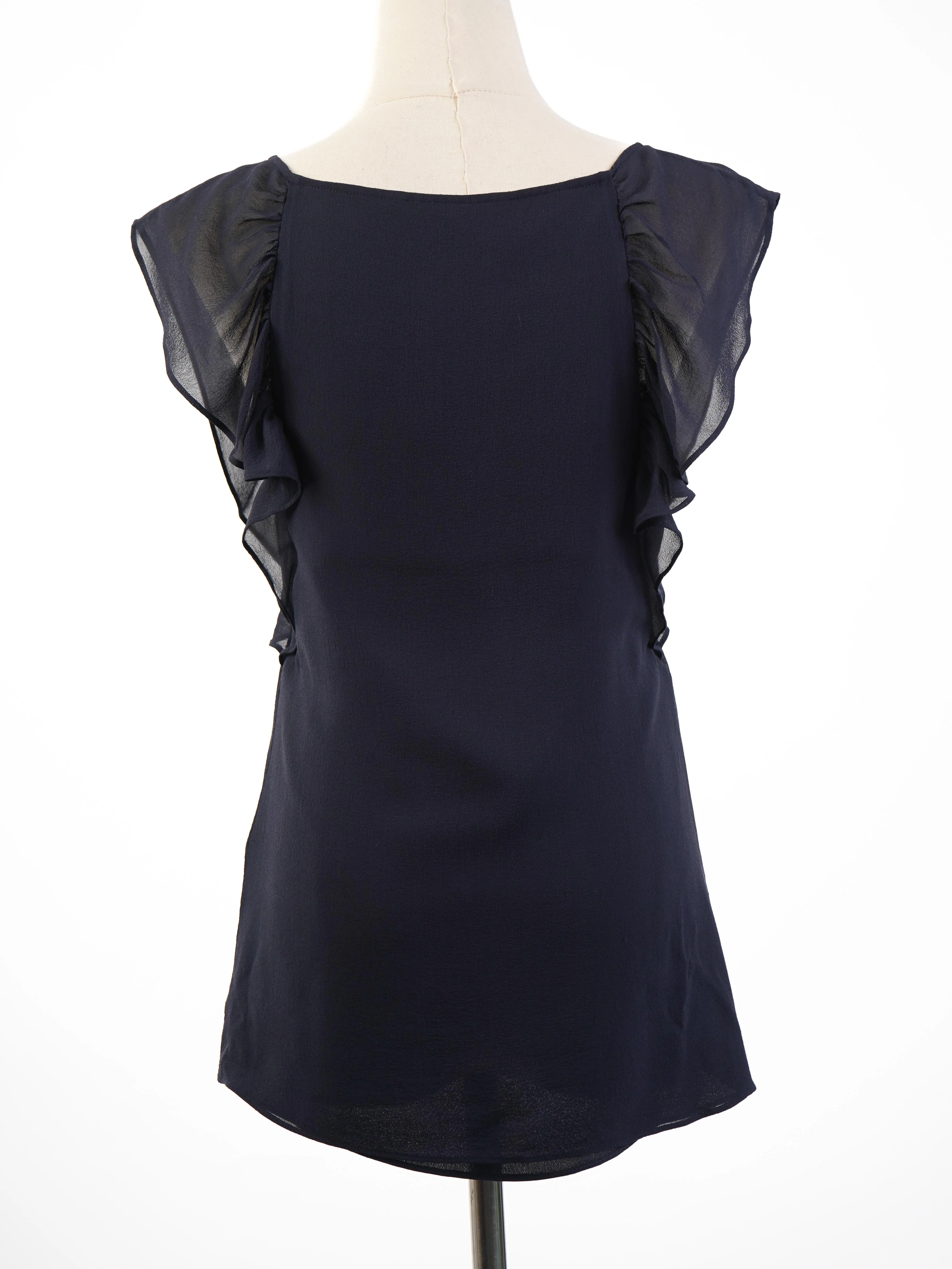 Armani Exchange Blue Silk Top — 2