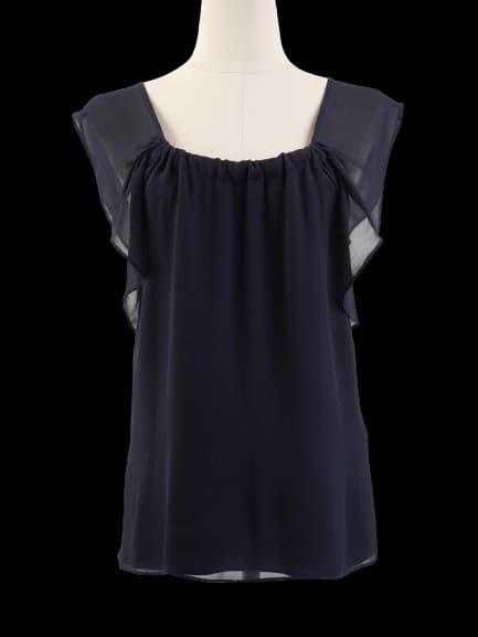 Armani Exchange Blue Silk Top