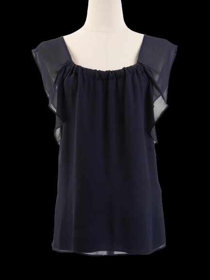 Armani Exchange Blue Silk Top — 1