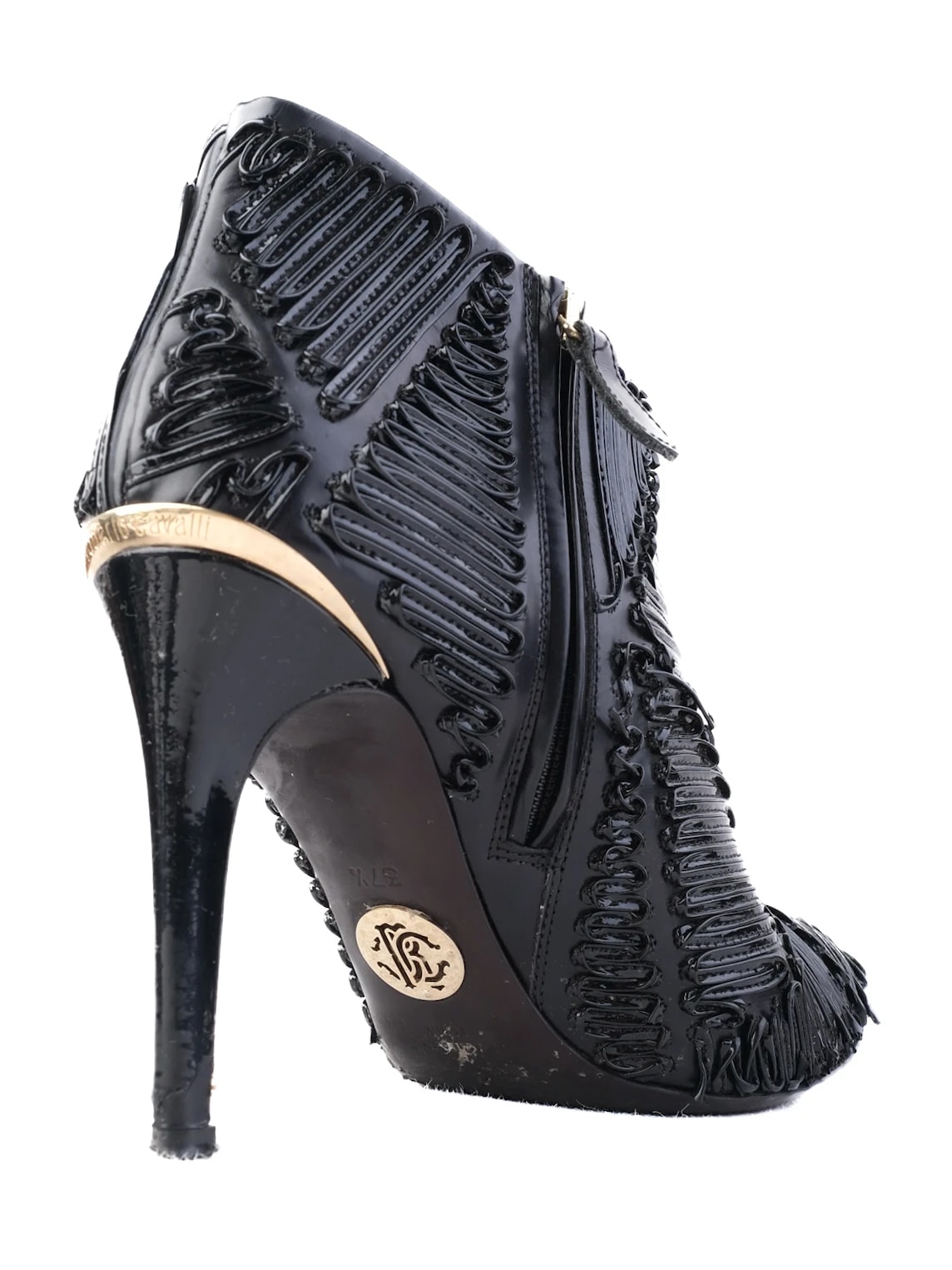 Roberto Cavalli Black Leather Boots — 3