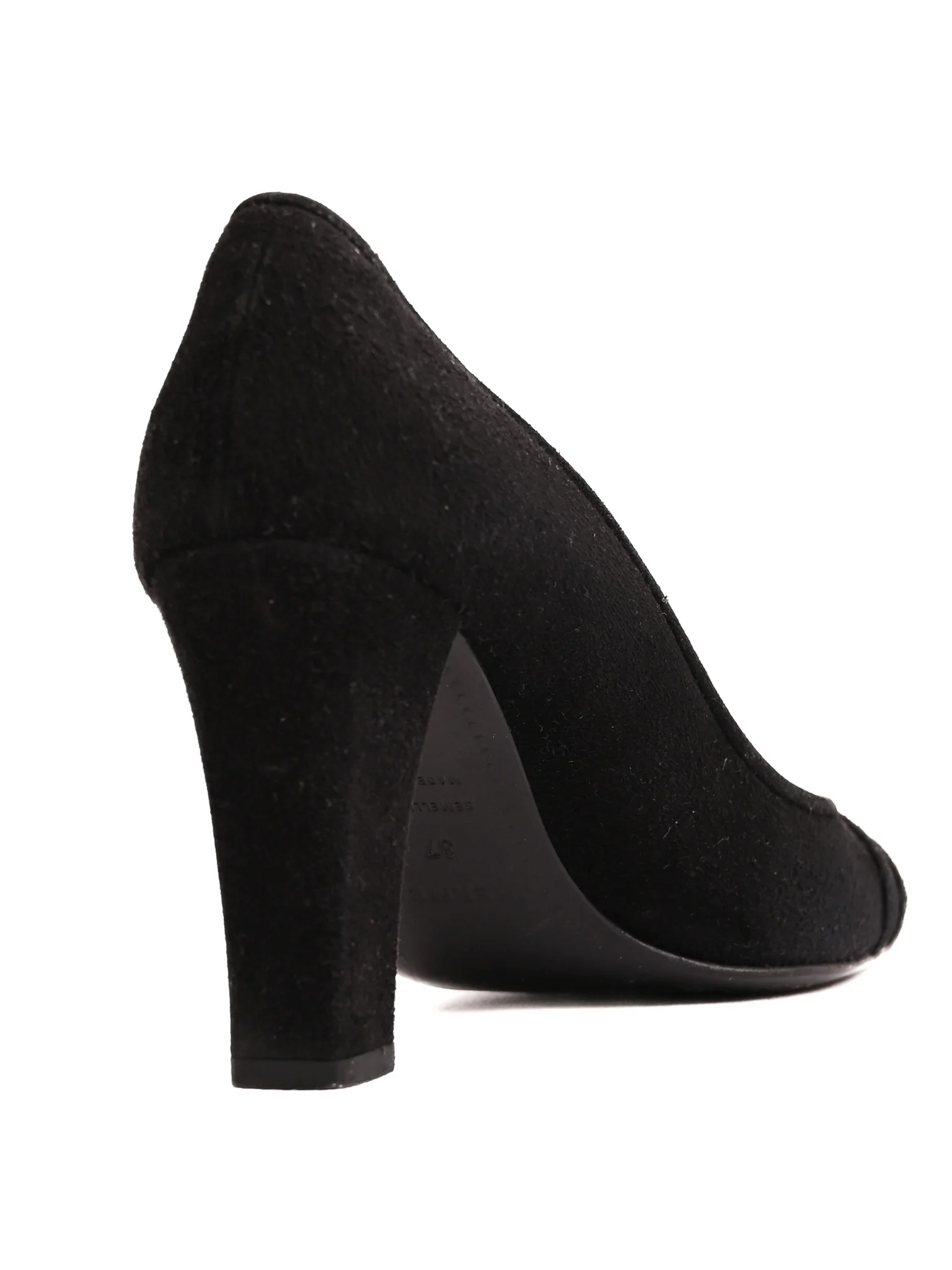Hermes Black Genuine suede Mid Heel Pumps — 2