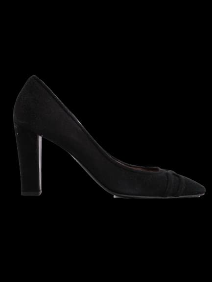 Hermes Black Genuine suede Mid Heel Pumps — photo 1