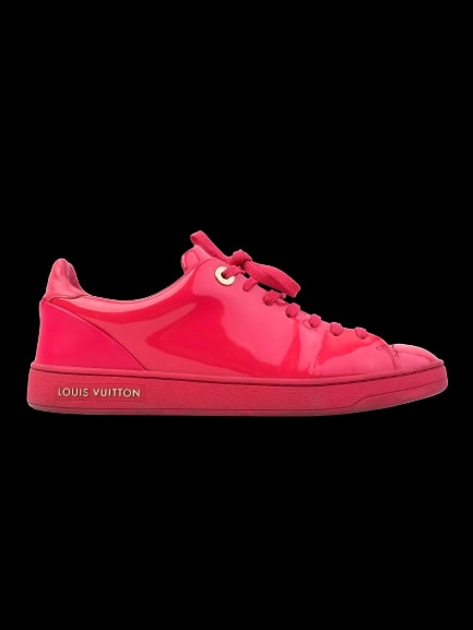 Louis Vuitton Pink Leather Canvas Sneakers — 1