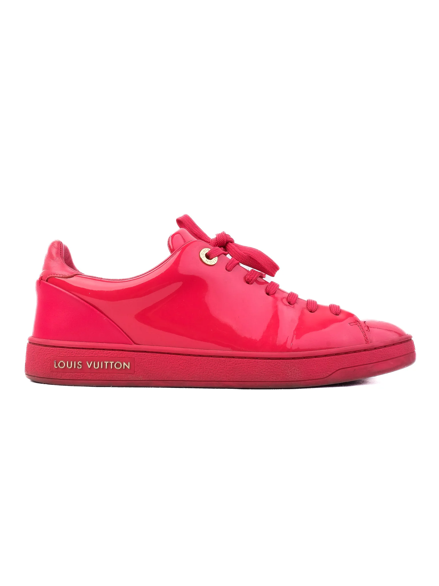 Louis Vuitton Pink Leather Canvas Sneakers — 2